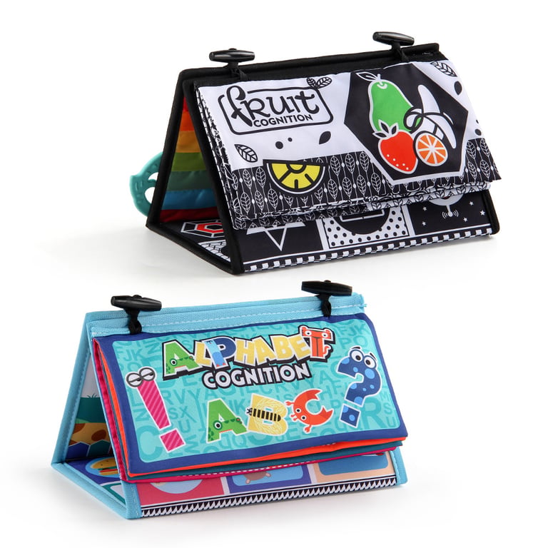 Foldable Funny Mirror Desk Calendar Baby Cloth Book | Sensory Tummy Time thumbnail 1