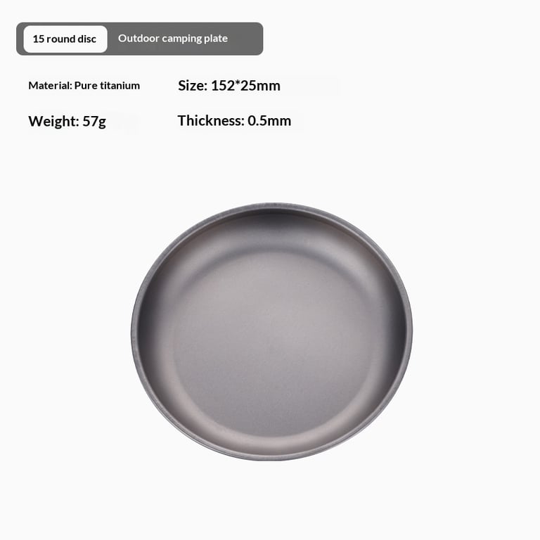 Pure Titanium Camping Dish | Lightweight Tableware for Outdoor Adventures thumbnail 4