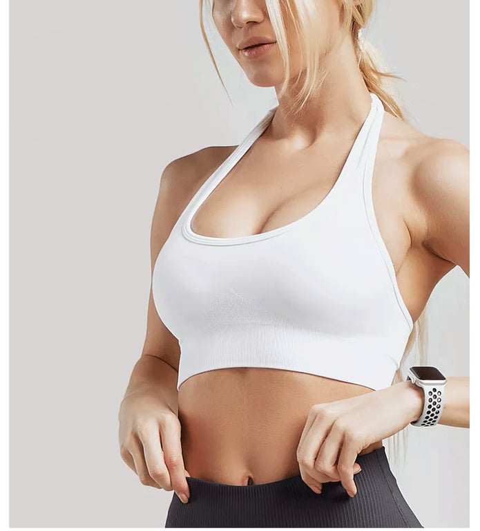 Backless Yoga Sports Bra | Quick-Dry Halter Neck Athletic Top for Women thumbnail 9