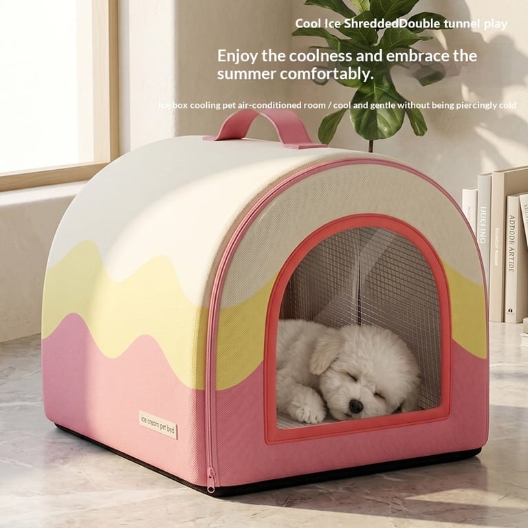 Portable Cooling Dog Bed All-Season | Ice Pack Pet Nest Canada thumbnail 2