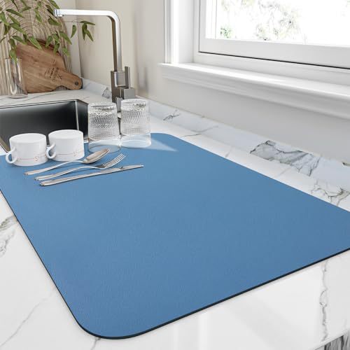Diatomaceous Earth Kitchen Counter Drying Mat | Heat-Resistant Absorbent Pad thumbnail 2