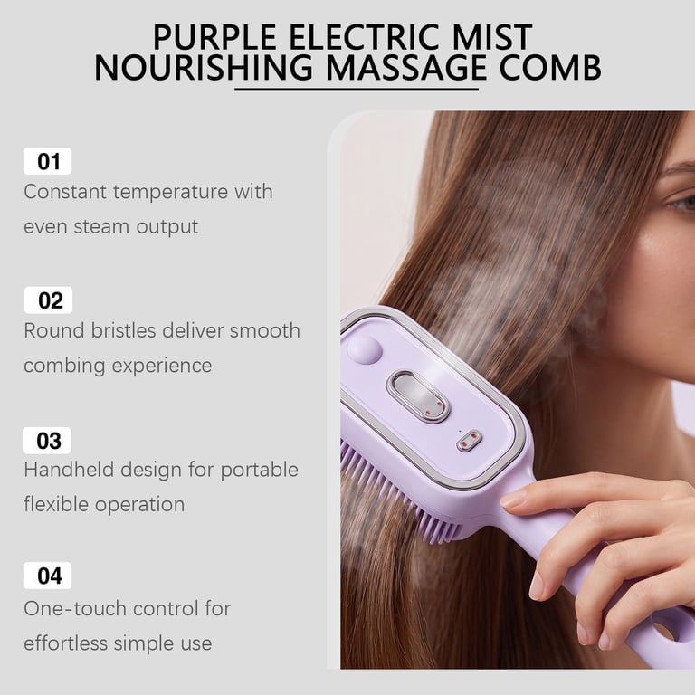 Electric Mist Massage Comb | Health & Beauty Hair Care Tool thumbnail 14