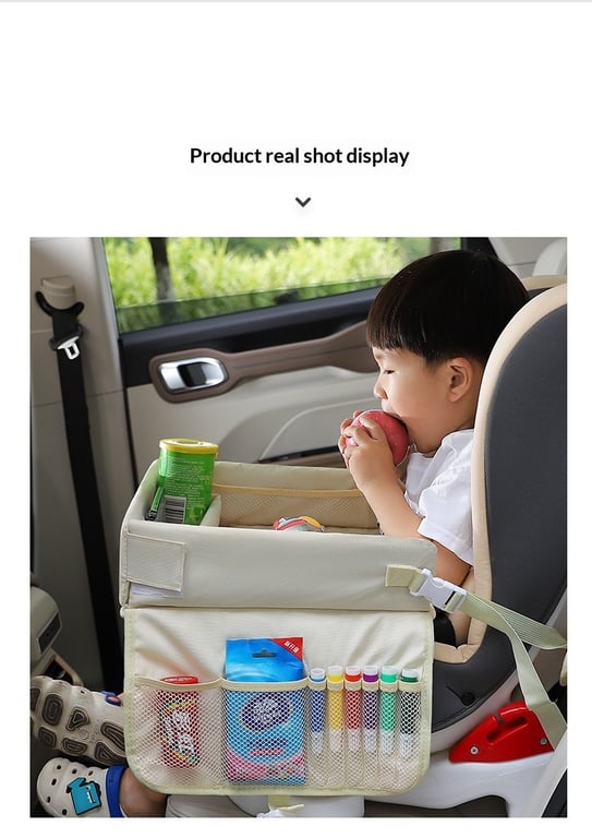 Car Baby Safety Seat Tray with Phone Holder | Padded Activity Tray thumbnail 7