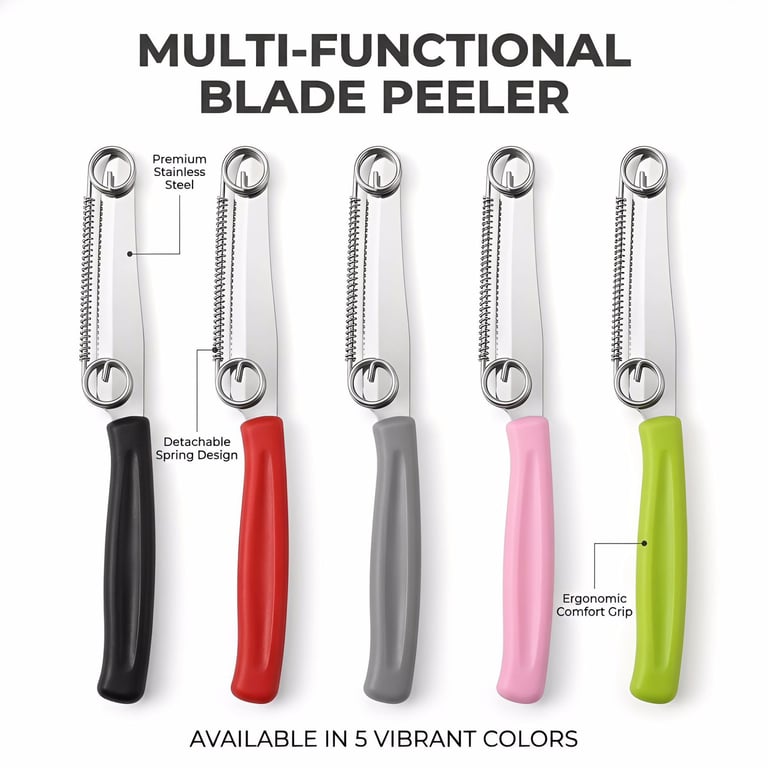 Kitchen Portable Multi-Functional 2-in-1 Peeler | Stainless Steel thumbnail 8