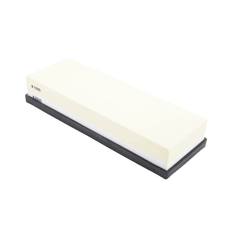 Sharpening Stone Light Yellow White Dual Sided 10 0 0 6000 Grit Wet Stone With Anti Slip Base For Kitchen Woodworking thumbnail 3