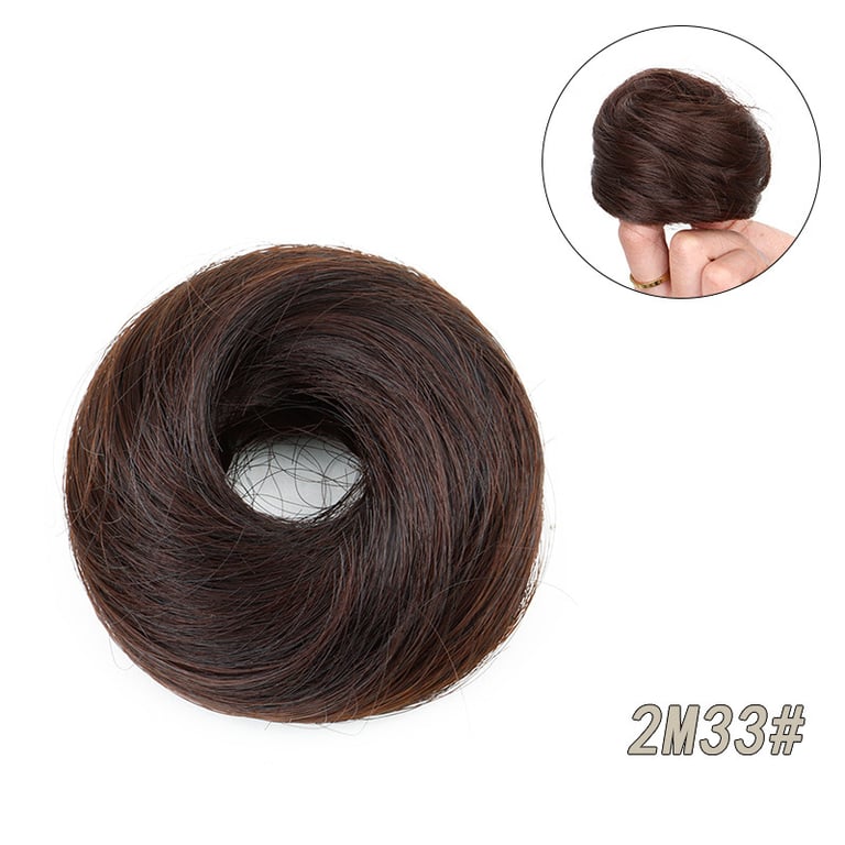 Rubber Band Straight Hair Tie for Women | Instant Volume Bun Extension