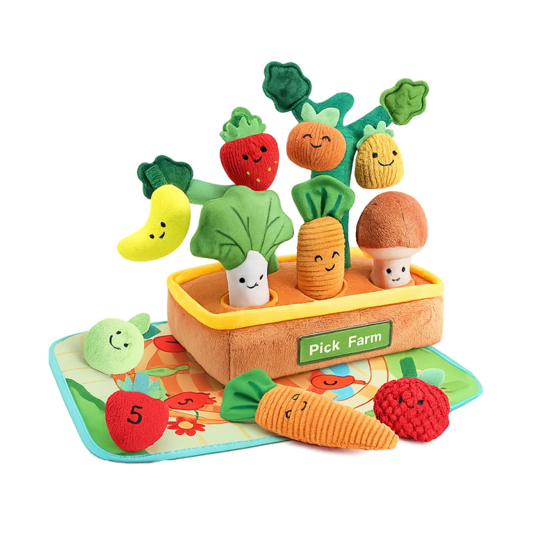 Mini Doll Vegetable Planting Toy Set | Soft Plush Garden for Toddlers thumbnail 1