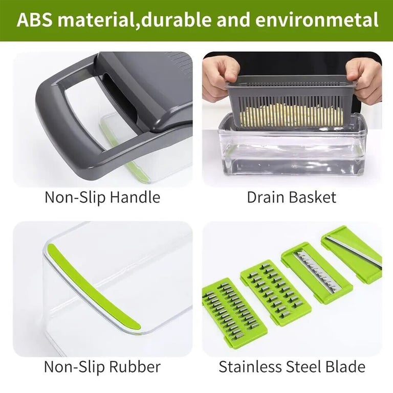 15-in-1 Vegetable Chopper Slicer Dicer | Multi-Blade Kitchen Cutter thumbnail 7