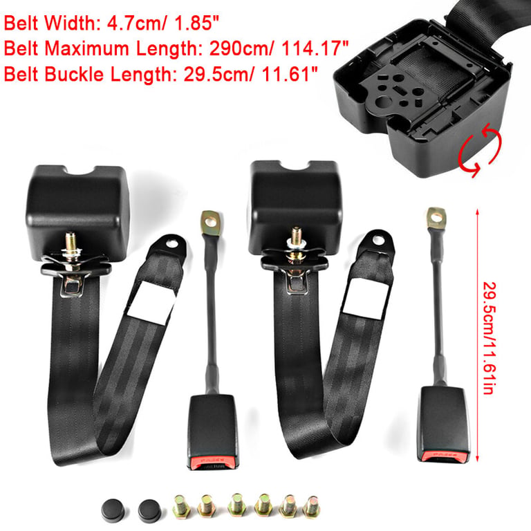 3 Point Inertia Seat Belt Kit Car Truck Adjustable Seat Belt Universal 2 SET thumbnail 5