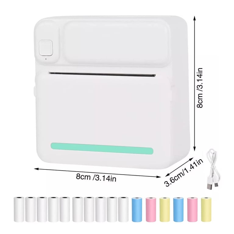 Mini Thermal Printer Bluetooth | Portable Photo Label Printing Machine thumbnail 5