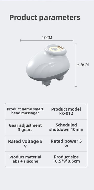 English Mini Octopus Head Massager | Rechargeable Scalp Kneading Device thumbnail 6