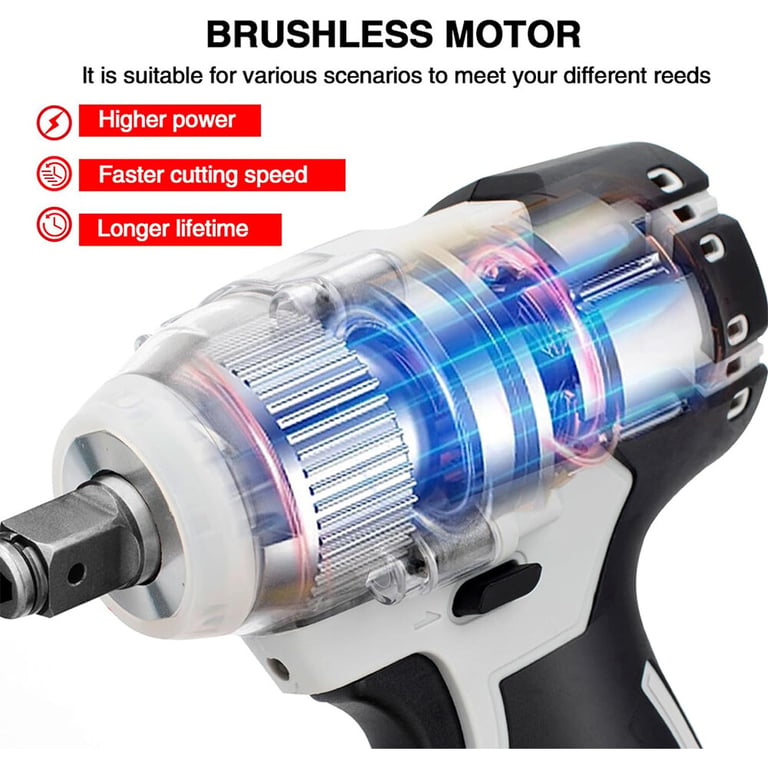 1000Nm Cordless Impact Wrench Drill Gun | 2 Battery Ratchet Driver thumbnail 10