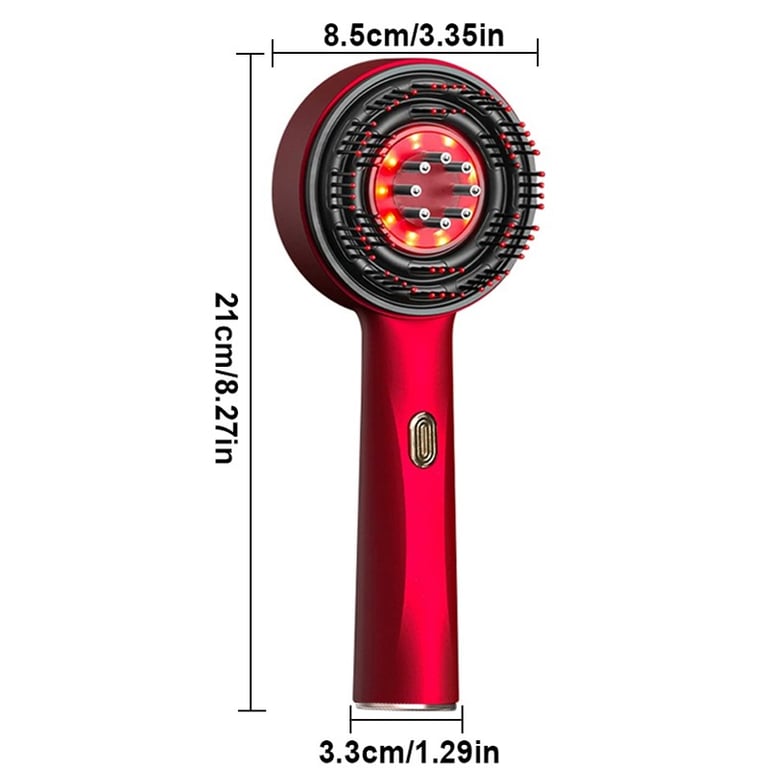 Electric Scalp Massage Comb Hair Growth Red Light Therapy Brush Head Massager UK thumbnail 2