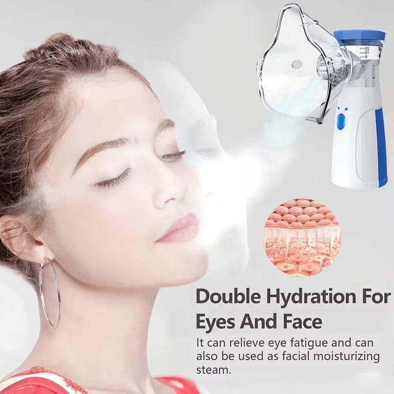 Portable Facial Steamer With Nano-ion Mist, Facial Spray, Facial Steamer, Nebulizer, Beauty Humidifier, Handheld Device For Moisturizing Eyes And Face thumbnail 8
