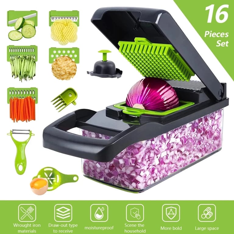 16-in-1 Vegetable Chopper Mandoline Slicer | Food Dicer Peeler thumbnail 5