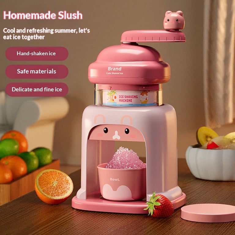 Hand-Cranked Ice Shaver For Kids | Fun Home Shaved Ice Maker thumbnail 4
