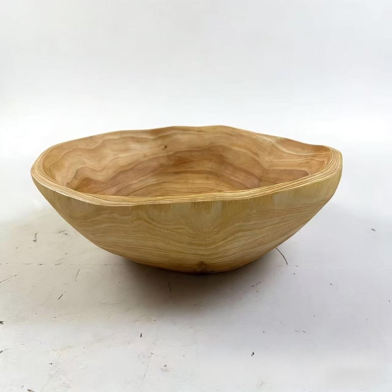 European-Style Wooden Boat-Shaped Fruit Tray | Solid Wood Serving Bowl thumbnail 10