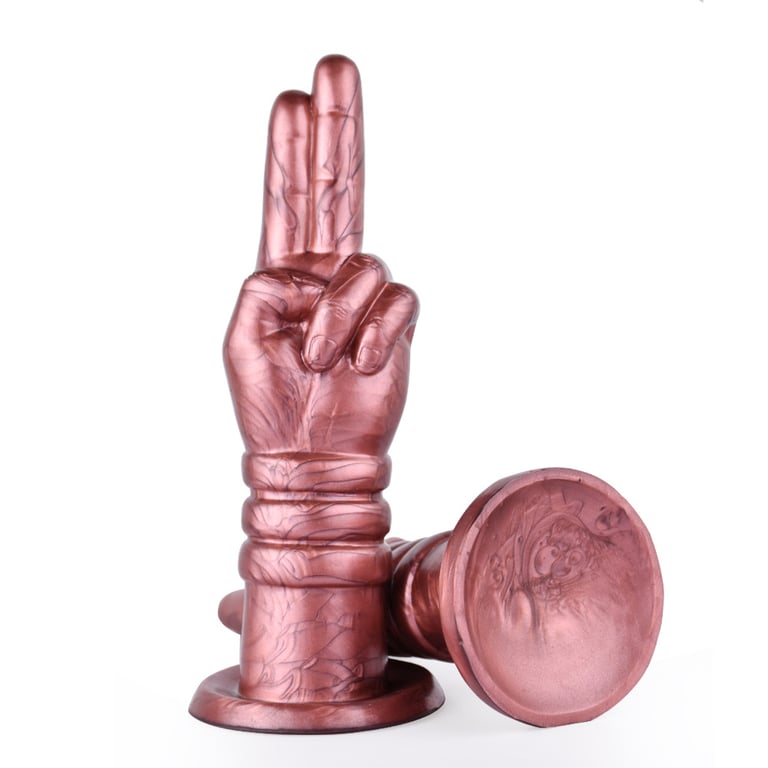 Hand-Shaped Silicone Insertable Toy | Premium Rose Gold Design thumbnail 1