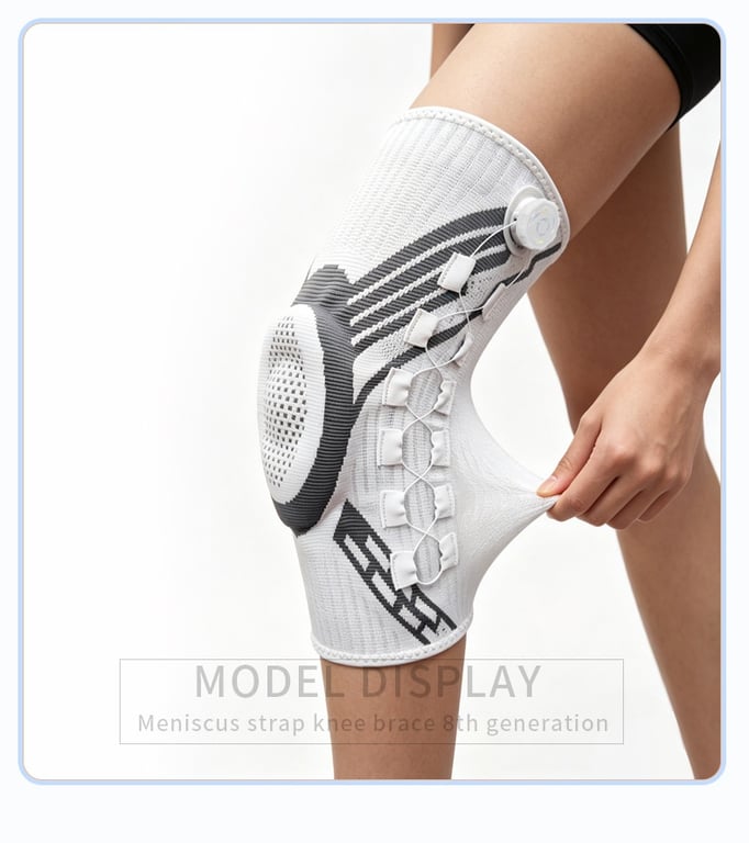 Upgraded Knob-Style Sports Knee Brace Outdoor Running Shock-Absorbing Adjustable Silicone Knee Protector thumbnail 9