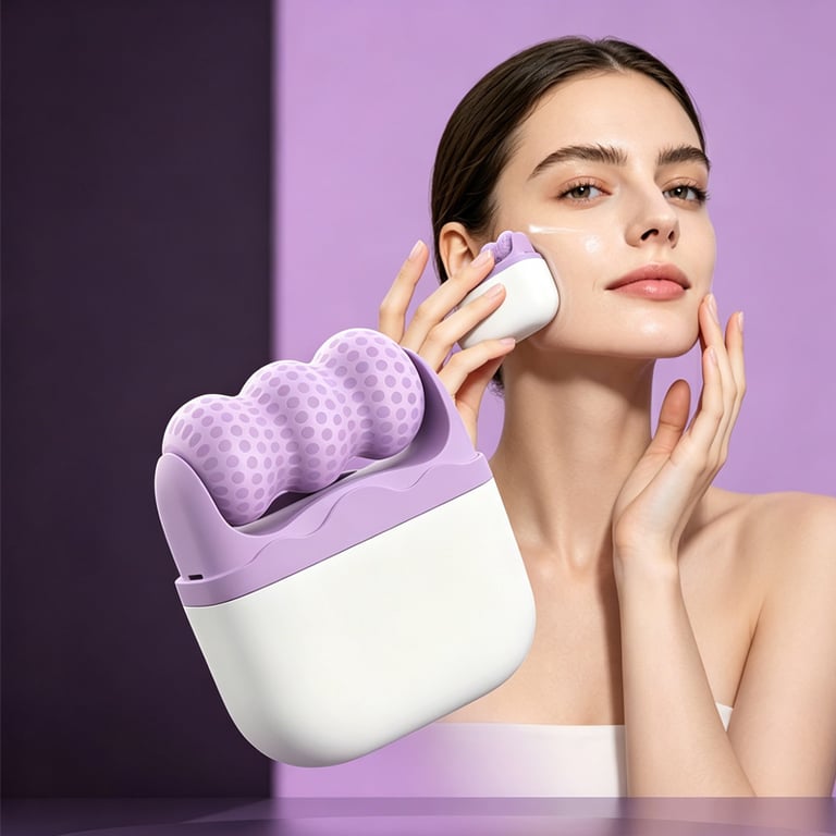 Ice Roller Set for Face & Eyes | Cold Therapy Facial Massage Device thumbnail 1