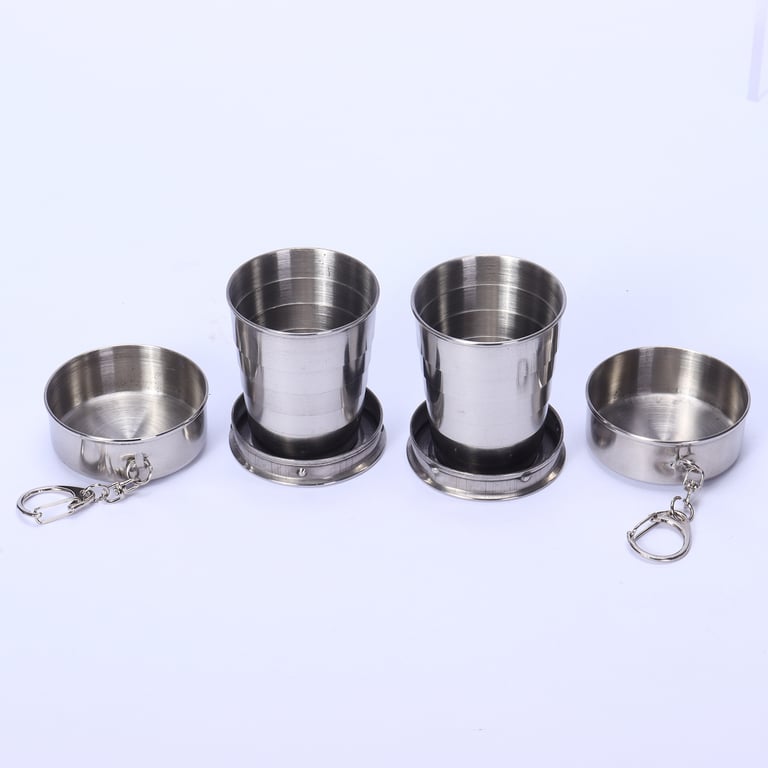 Portable Backpack Flask Sleeve with Telescoping Cups | Leather thumbnail 9