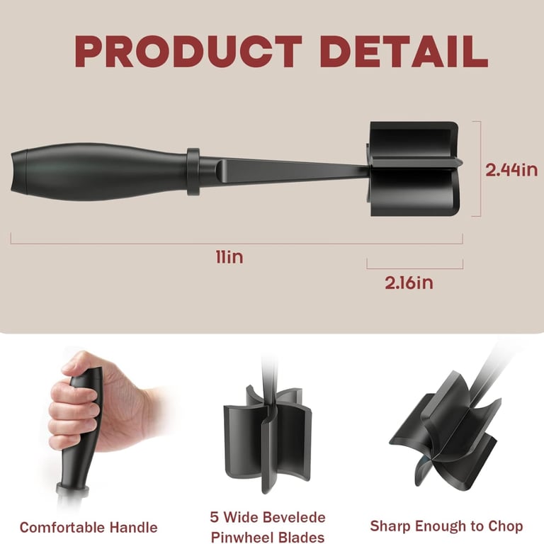 Premium Meat Chopper & Hamburger Grinder | Heat Resistant Home & Kitchen Tool thumbnail 2
