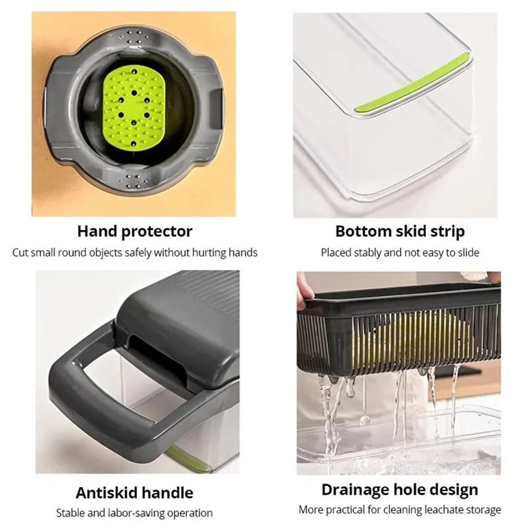 16-in-1 Vegetable Chopper Mandolin Slicer | Food Dicer Peeler Cutter thumbnail 8