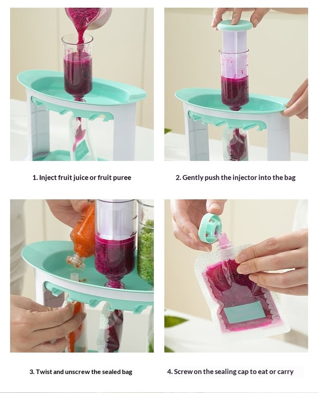 Manual Baby Food Storage Bags for Complementary Feeding | Captain Fam thumbnail 4