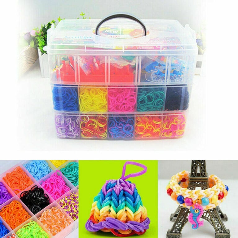 15000 Rubber Loom Bands Kit - DIY Bracelet Making Set for Kids thumbnail 2
