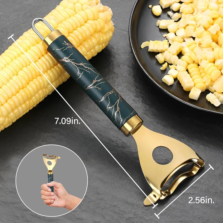 2 Pack Corn Peeler Stainless Steel | Fast Kernel Stripper Tool thumbnail 1