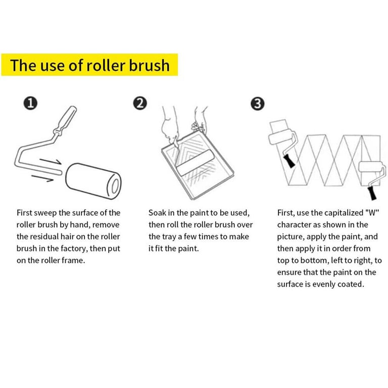 Paint Roller 9 Set Tray Rollers Soft Sleeves Brush Kit Decorating Painting Tool thumbnail 16