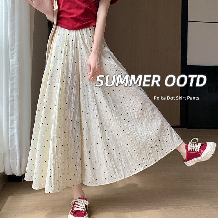 High-Waisted Draping Ice-Silk Wide-Leg Pants | Breathable Summer