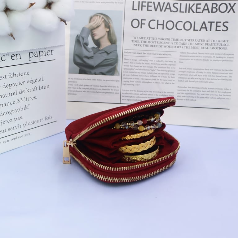 Velvet Bracelet Storage Jewelry Bag | Compact Travel Organizer thumbnail 14