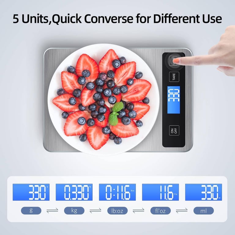Weighing Scales Kitchen,Precision Digital Food Scale With Backlit LCD thumbnail 3