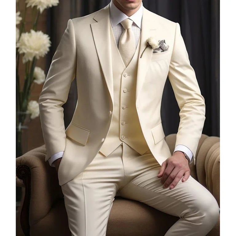 Elegant Business Banquet Suit Set For Men | Three-Piece Formal Wear thumbnail 12