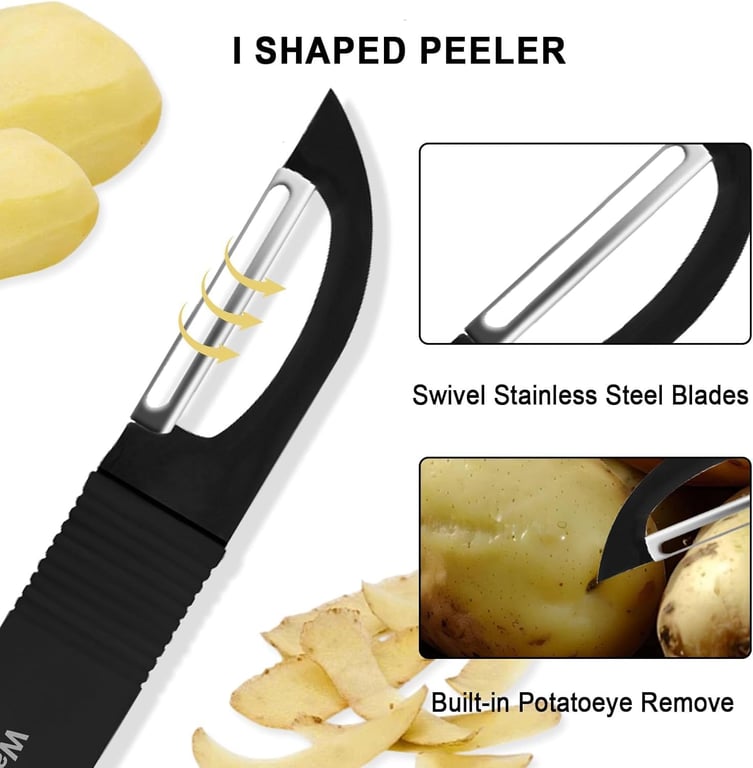 Kitchen Vegetable Peelers Set | Swivel & Y-Shaped Peeler Tool thumbnail 3