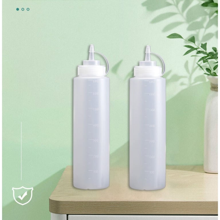 8 Pack Plastic Squeeze Bottles 500ml | Food-Grade Condiment Dispensers thumbnail 14