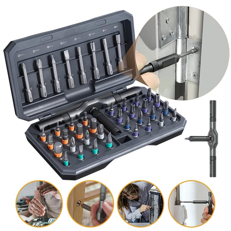 42-in-1 Magnetic Screwdriver Set | Professional Ratchet Tool Kit