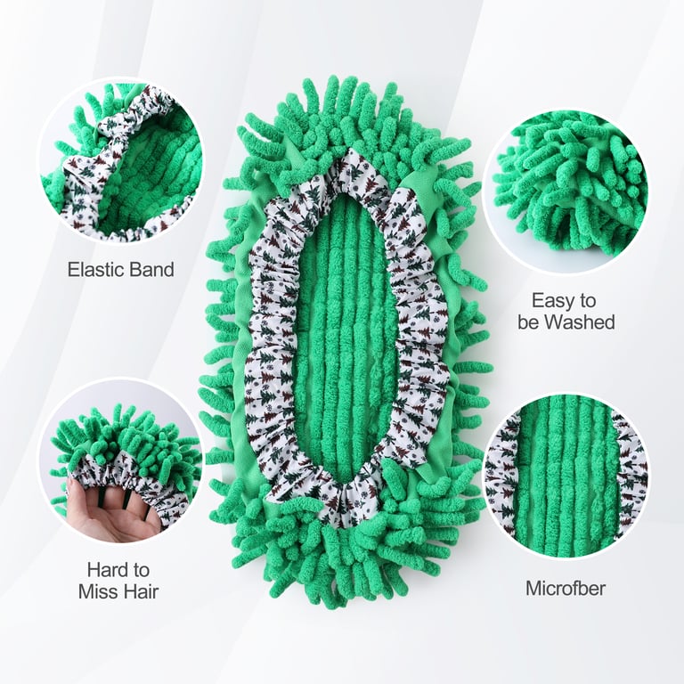Microfiber Mop Slippers,mop Slippers For Floor Cleaning,Machine Washable And Reusable,3pieces,Suitable For Kitchen, Living Room And Other Occasions thumbnail 9