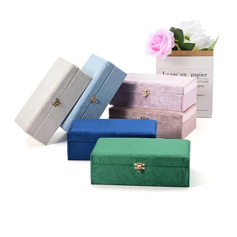 Velvet Bracelet Necklace and Jewelry Storage Box | Home & Kitchen thumbnail 7