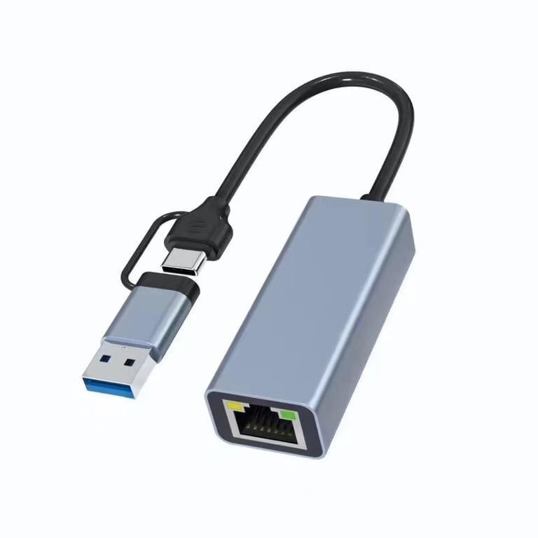 Gigabit Ethernet Port Adapter Dual-head Hub | Home & Kitchen thumbnail 5
