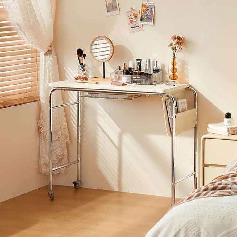 Simple Office and Bedroom Computer Desk Organizer with Wheels thumbnail 2