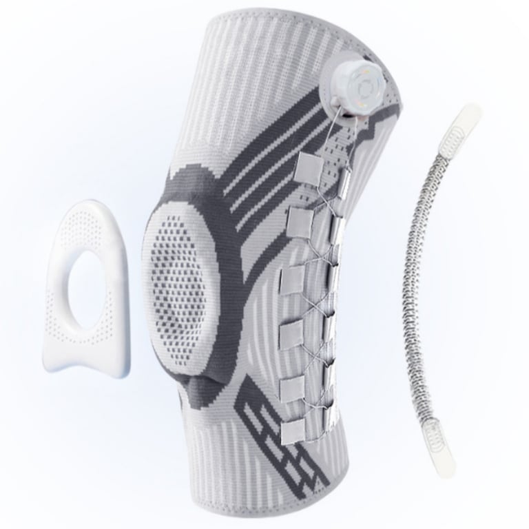 Upgraded Knob-Style Sports Knee Brace Outdoor Running Shock-Absorbing Adjustable Silicone Knee Protector thumbnail 2