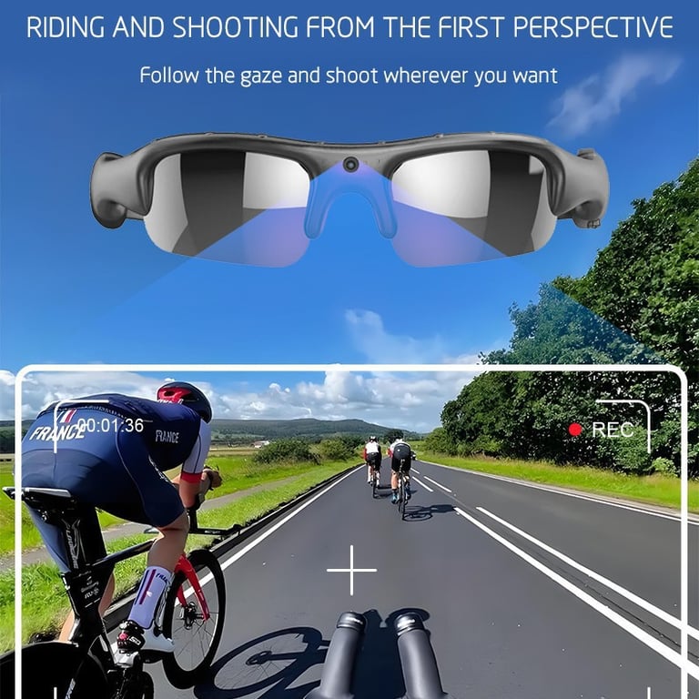 WiFi Smart Glasses Camera | Hands-Free Video Recording Sunglasses