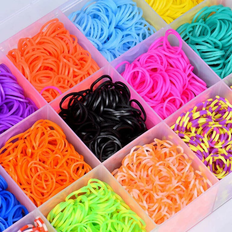 15000Pcs Rubber Loom Bands Kit | DIY Bracelets Storage Container