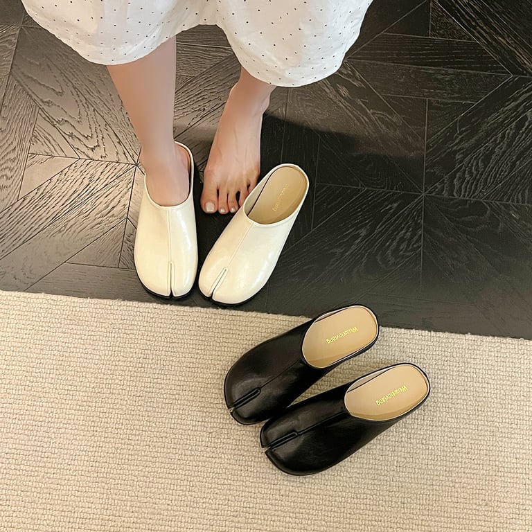 Slideon Pigfoot Split Toe Slippers for Women | Lazy Closed-Toe Design thumbnail 4