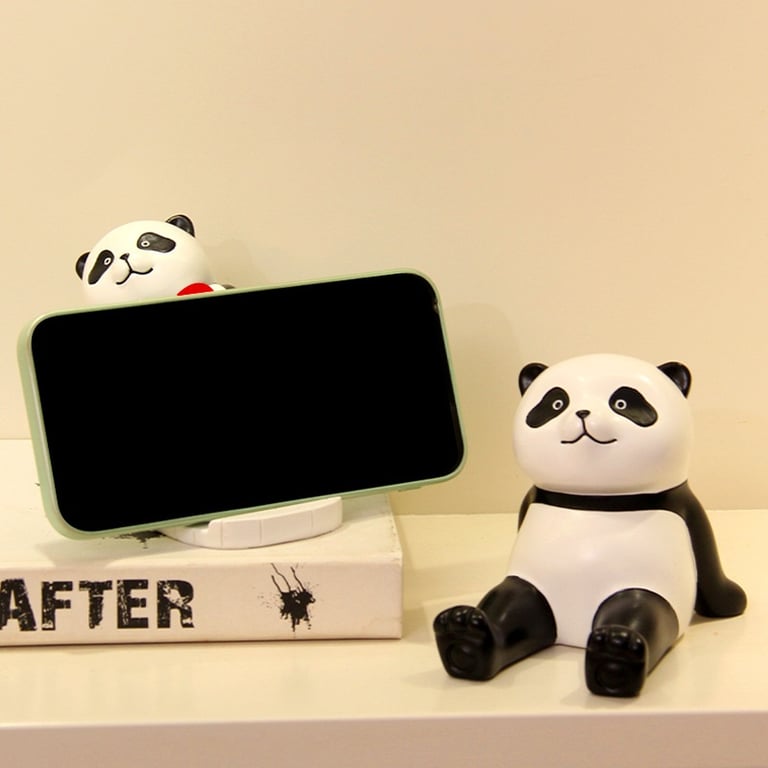 Cute Panda Phone Holder Stand | Decorative Desk Accessory Canada thumbnail 4