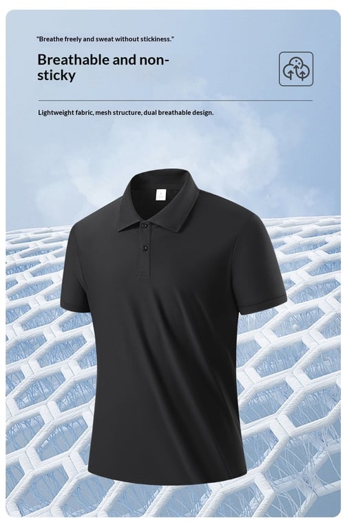 Men's Quick-Dry Ice-Feel Polo Shirt | Spring Summer Outdoor thumbnail 17