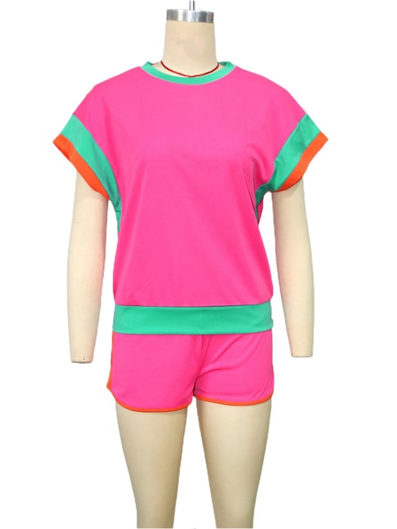 Loose-Fitting Two-Piece Set with Short Sleeves | Vibrant Casual Outfit thumbnail 17