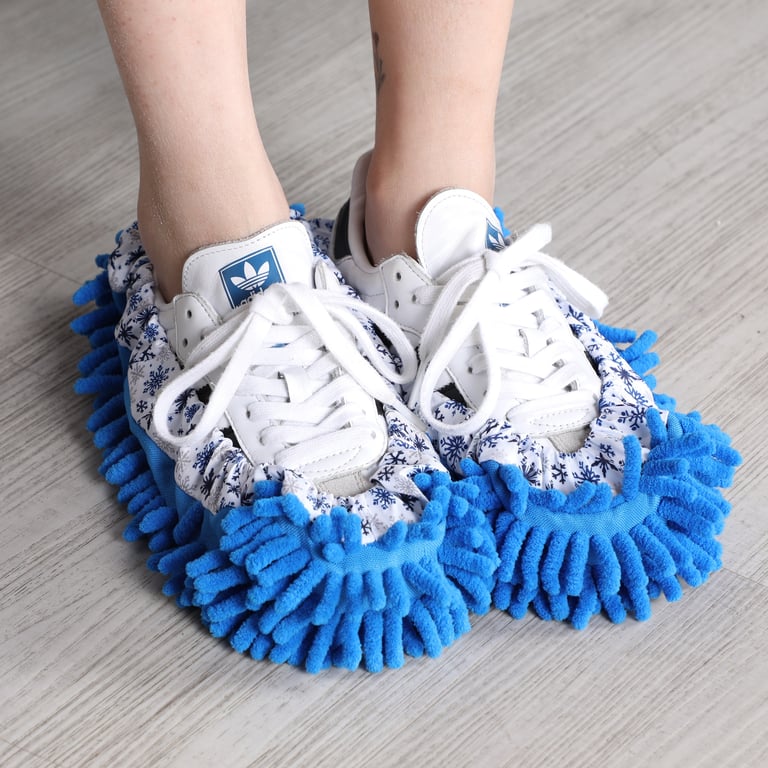 Microfiber Mop Slippers,mop Slippers For Floor Cleaning,Machine Washable And Reusable,3pieces,Suitable For Kitchen, Living Room And Other Occasions thumbnail 1